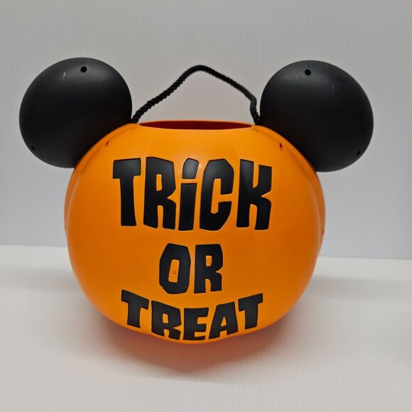 Disney Mickey Mouse Musical Light Up Pumpkin Trick or Treat Bucket - Picture 3 of 4